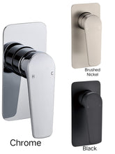 LESIOR Shower Flick Mixer in Matte Black, Chrome and Brushed Nickel