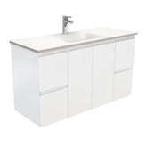 CUBA Phoenix Stone 1200 + Matte White Fingerpull Wall-Hung/Kickboard