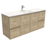 CUBA Phoenix Stone 1500, Single Bowl + Edge Scandi Oak Wall-Hung/Kickboard