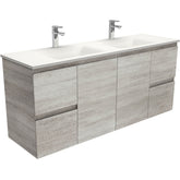 CUBA Phoenix Stone 1500, Double Bowl + Edge Industrial Wall-Hung/Kickboard