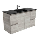 CUBA Black 1200 + Edge Industrial Wall-Hung/Kickboard