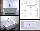Free Standing Back To Wall Bath 1500