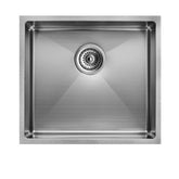Pollo 1.2mm Round Corner Stainless Steel Handmade Single Bowl Top/Flush/Undermount Kitchen/Laundry Sink 440x440x205mm