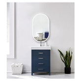 Nithya 600x900mm Oval 3 Color Lighting LED Mirror Touch Sensor Switch Defogger Pad Wall Mounted Acrylic Mirror