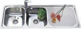Double Bowl And Drainer Sinks 1200