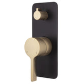 AVIA Wall Diverter Mixer, Soft Square Matte Black Plate,Chrome,Brushed Nickel,Gun Metal,Matte Black,Urban Brass