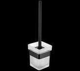 Black Square Toilet Brush and Holder