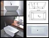 Square Freestanding bathtub 1700