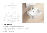 Rectangular Wall Hung Basin