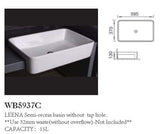 WB 5937C Semi Recess Basin