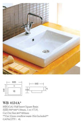 WB 5243 Fabbris Semi Recess Basin
