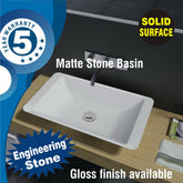 Marble stone basin - METROPOL Matt White Finish