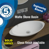 Marble stone basin - ATTIVO 600MM Matt Finish