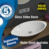 Marble stone basin - ATTIVO 500MM Gloss Finish