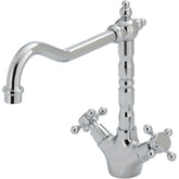 ILLIAN Shepherds Crook Sink Mixer Chrome, Brushed Nickel And Matte Black