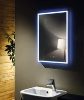 Frontlit mirror with Demister