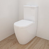 CAROMA Urbane Wall Faced Toilet Suite - Bottom Inlet, Soft close seat