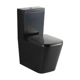 KDK Ohio Gloss Black Wall Faced Toilet Suite With Soft Close Seat