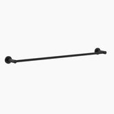 Round Single Towel Rail 600mm- Chrome/Black