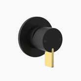 Round Blade Wall Mixer- Chrome/Black/Black Brass