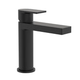 Round Square Basin Mixer - Chrome/Black