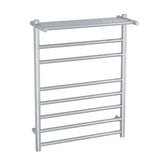 HOTRAIL STRAIGHT ROUND LADDER HEATED TOWEL RAIL WITH SHELF W600xH800xD250mm