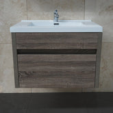 ALEXANDRA Wall Hung Vanity White Oak, Silver Oak And Gloss White-760mm
