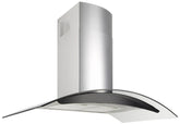 CURVED GLASS CANOPY RANGEHOOD - 900MM