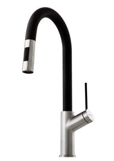 VILO Pull Out Spray Mixer In Chrome, Brushed Chrome And Brushed Granite