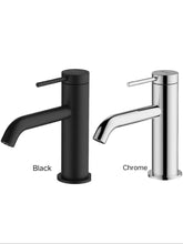VENICE Curved Basin Mixer In Chrome,And Matte Black