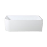 ANGOLO Gloss White Right Corner Bath 1700mm