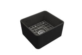 TURNER HASTINGS Novi 50 x 46 Fine Fireclay Matte Black or Matte White Butler Sink NO50FS-MB, NO503FS-MW