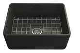 Novi 60 x 46 Fine Fireclay Matte Black Butler Sink