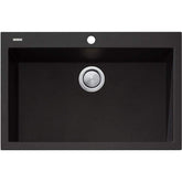 Santorini Black Mega Bowl Topmount Sink