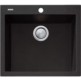 Santorini Black Large Bowl Topmount Sink