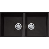 Santorini Black Double Bowl Undermount Sink