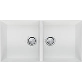 Santorini White Double Bowl Undermount Sink