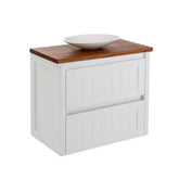 Fienza Hampton 900 Wall Hung Vanity, Hardwood Top