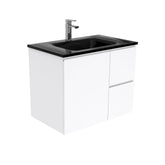 CUBA Black 750 + Gloss White Fingerpull Wall-Hung/Kickboard/On Legs