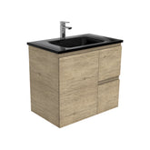 CUBA Black 750 + Edge Scandi Oak Wall-Hung/Kickboard