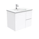 MARY Fingerpull Gloss White 750 Wall-Hung/Kickboard/On Legs Vanity