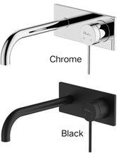 VENICE Chrome Curved Wall Mixer Set