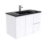 CUBA Black 900 + Gloss White Fingerpull Wall-Hung/Kickboard/On Legs