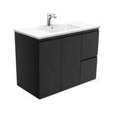 MILAN Fingerpull 900 Wall-Hung Vanity In Gloss White, Matte White And Matte Black