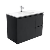 MARY Fingerpull Matte Black 900 Wall-Hung/Kickboard Vanity