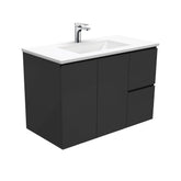 GREEK Fingerpull Satin Black 900 Wall-Hung Vanity