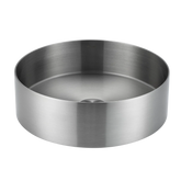 SS Round Basin in Brushed Silver,Gunmetal Grey, Brushed Gold