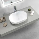 PORTOFINO SOLID SURFACE 500X345X135 MATTE WHITE BASIN NF