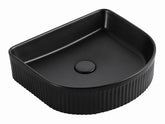 ARCHIE 415X365X100 MATTE BLACK FLUTED BASIN