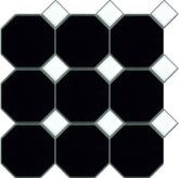 MATT BLACK OCTAGON GLOSS WHITE DOT 97X97